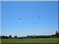 SU3815 : Kites near tennis centre by Richard Ford