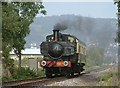SS9945 : Railway across Dunster Marsh by Steve Edge