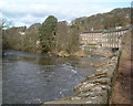 NS8842 : River Clyde & New Lanark by paddy heron