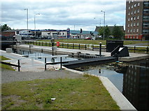 NS4871 : Canal lock at Dumbarton Road by william craig