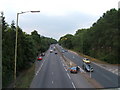 A309 from footbridge near Hinchley Wood