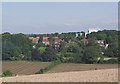 Bournefields housing with Northfields Farm feed mill, Twyford