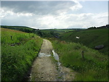 SD9628 : Hudson Mill Road (Bridleway) above Colden Clough by Phil Champion