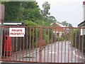 Entrance gates to Beaumont School, Oakwood Drive