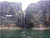 NM4194 : Waterfall on South Coast of Rum by Tony Page