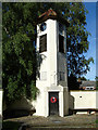 Hinxworth War memorial clock tower.