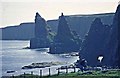 ND4072 : Cliff top looking towards the Stacks of Duncansby by Christine Matthews