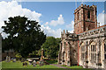 Crowcombe: Crowcombe church and cross