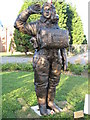 NZ3613 : The Statue to Pilot Officer Andrew Mynarski at Teesside Airport by Nick W