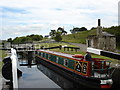 Narrow Boat in Wyndford Lock Forth and Clyde canal