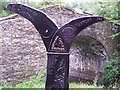 ST2391 : National Cycle Trail sign, Risca, Caerphilly by Ralph Rawlinson