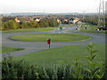 Roundabout and open space at the end of Banks Lane, Toton