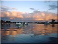 TM5192 : Sunset on Oulton Broad with cruisers by Trevor Salmon