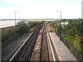 The view West from Althorpe Station Footbridge