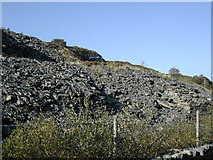 SH6247 : Slate dump at disused quarry, Blaen Nanmor by Peter Shone