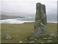 NG0497 : Clach Mhicleoid  Standing Stone, South Harris by David Crocker