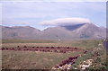 L8157 : Maumturk Mountains, with peat stacked for drying by Dr Charles Nelson