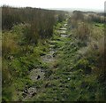 SD9119 : Long Causeway. Paved Public Bridleway on Crook Moor above Watergrove Reservoir by Pete Chapman