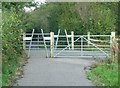 Cycle path crosses a back road