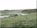 NU2411 : River Aln near Alnmouth by David Hawgood