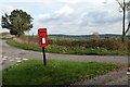 Post Box on an island at a road junction