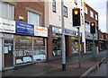 Shops on the A51 at Rugeley