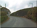 Dry stone retaining wall near Lane End