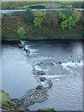 NG8580 : Weir on the River Ewe by Roger McLachlan