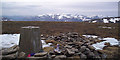 NN5973 : Summit Trig Point Sgairneach Mhor near Dalwhinnie by paul birrell