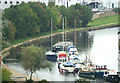 The barge BARMERE moored on the Sankey Canal