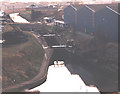 Former glassworks beside the restored New Double Locks of the Sankey Canal