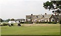 Clubhouse and 18th green at Ganton Golf Club