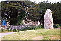 Portbury: standing stone by churchyard