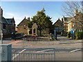 Starbeck Junior School and war memorial.