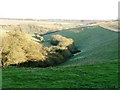 Looking East along the valley to the North of Woodley Down