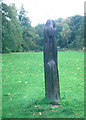 Carved Post in The Carrs, Wilmslow.