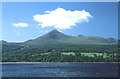 NR9941 : Brodick castle and Goatfell by Peter Ward