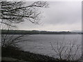 A windswept Blackmoorfoot Reservoir in December