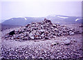 NO1379 : the summit cairn on Carn Aosda by bill copland