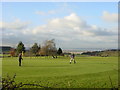 The 6th green at Frodsham Golf Club from the Delamere Way