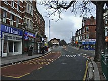 TQ3092 : Aldermans Hill, Palmers Green from the Triangle by Christine Matthews