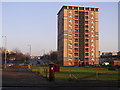 Postbox and Tower Block, Motherwell