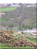 SW6545 : Portreath, the old railway incline by Martin Southwood