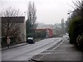 Eckington, Dronfield Road looking west from the end of Ravencar Road.