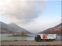 NN1662 : Company car at Loch Leven by Norrie Adamson