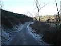 Frosty road at Bont Newydd