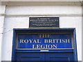 Plaque at the Royal British Legion