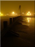 NT3173 : Down the Groyne, into the Freezing Fog by Lee Kindness