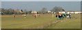 Football at the sports ground.