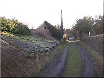 SE1712 : Old roof at Netherton, Farnley Tyas, Yorkshire by Humphrey Bolton